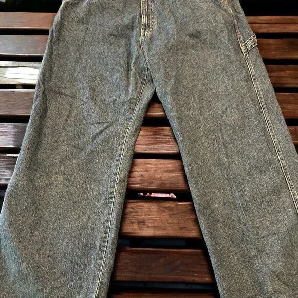 Levi Strauss Signature Workwear Carpenter Blue Jeans Sz 42x30 Vintage - Picture 1 of 12